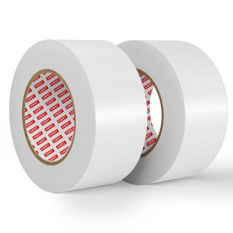 SWRT 2Pack Duct Tape White Heavy Duty - 9 Mil White Duct Tape Strong Adhesive, 2 in x 30 YD (Total 60YD) Duct Heavy Duty Waterproof All Weather No Residue Sealing & Patching for Indoor&Outdoor Repair - Image 1